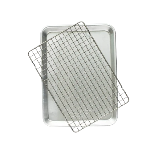 Nordic Ware Naturals® Quarter Sheet Bakplåt med ugnssäkert grillgaller 33 x 24 cm